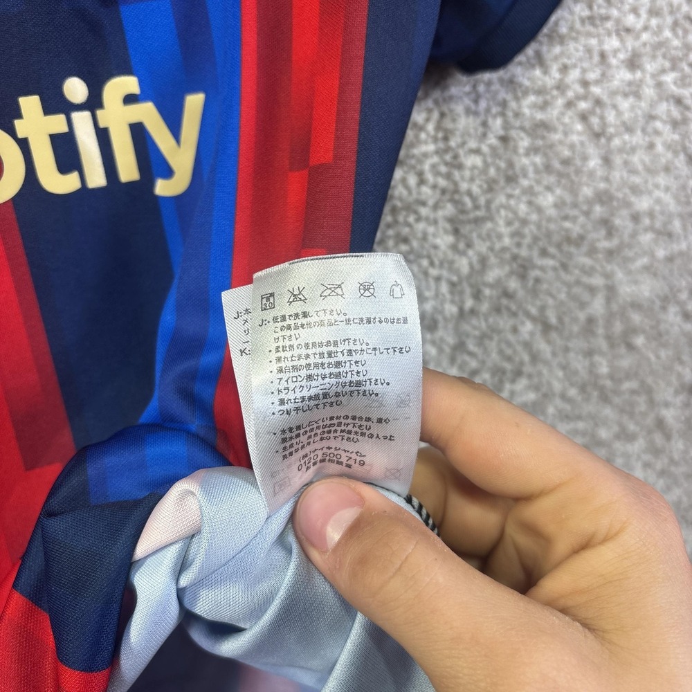 FC Barcelona Jersey Boys Small Blue Red Soccer La Liga Nike Lewandowski 9 - Picture 6 of 9